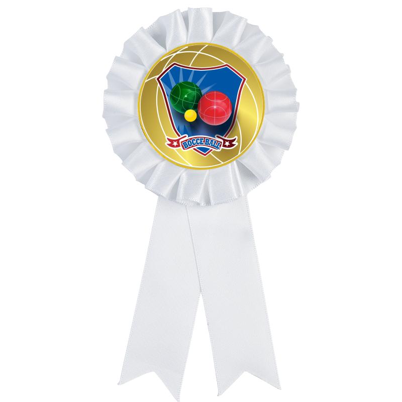 WHITE MYLAR ROSETTES