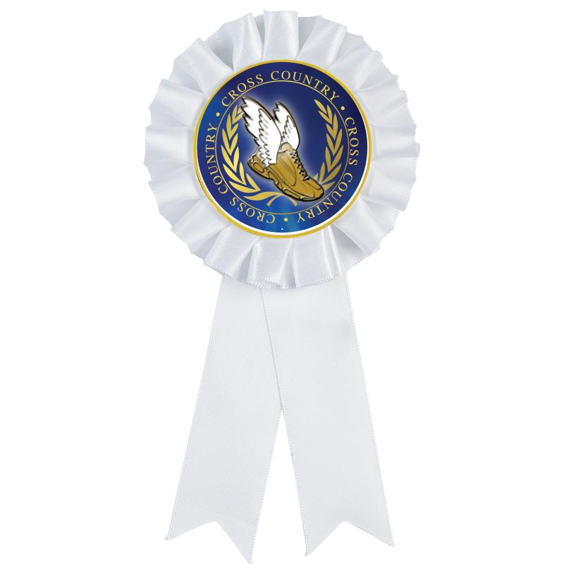WHITE MYLAR ROSETTES