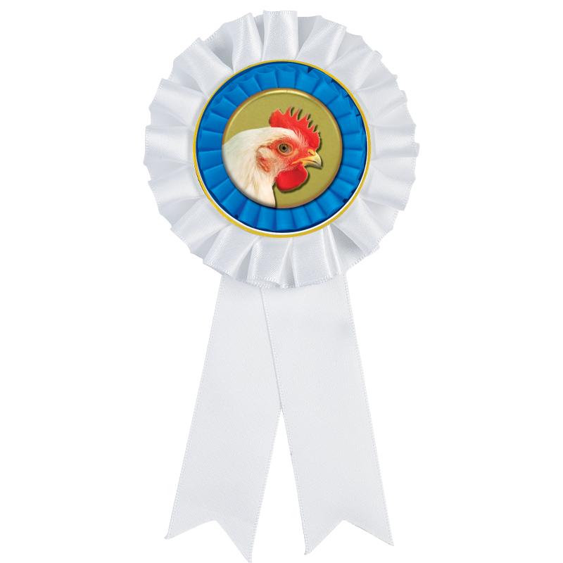 WHITE MYLAR ROSETTES