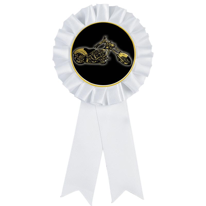 WHITE MYLAR ROSETTES