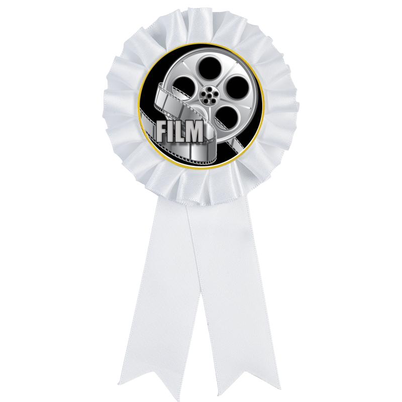 WHITE MYLAR ROSETTES