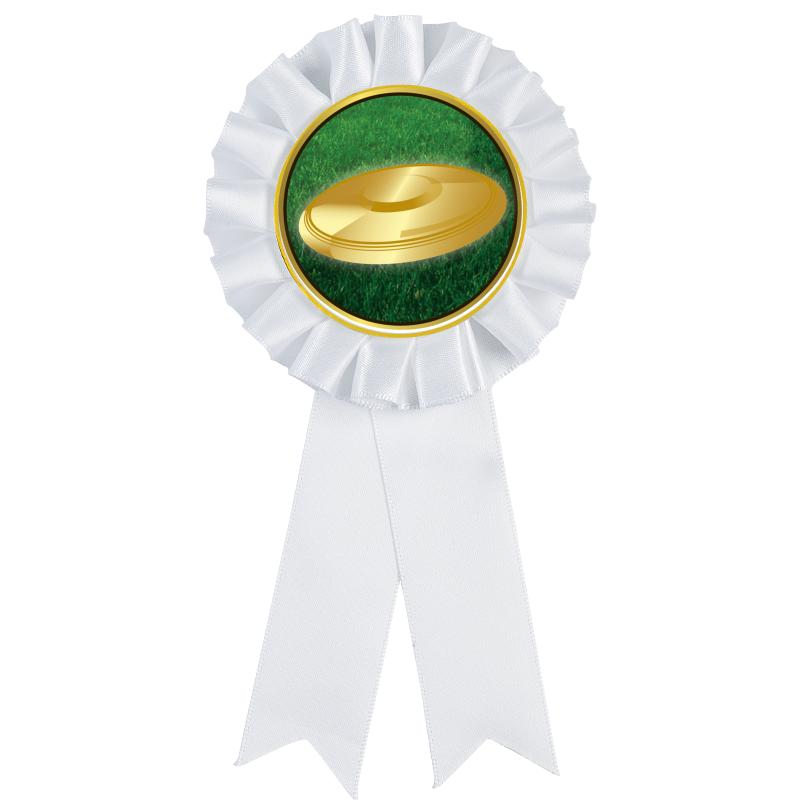 WHITE MYLAR ROSETTES