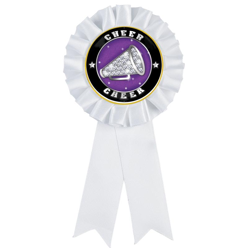 WHITE MYLAR ROSETTES