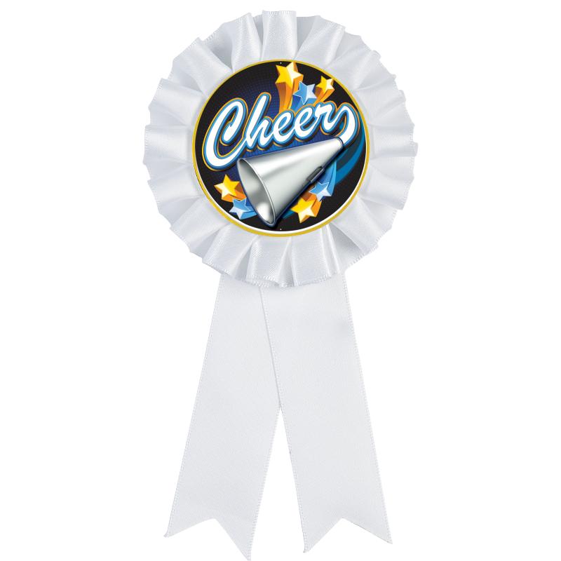 WHITE MYLAR ROSETTES