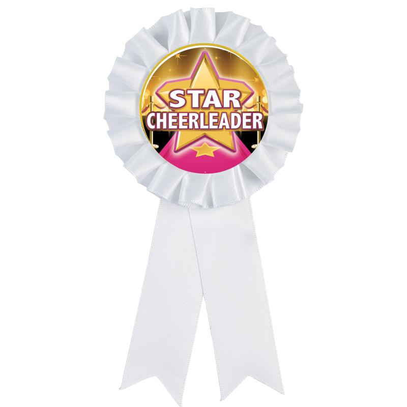 WHITE MYLAR ROSETTES