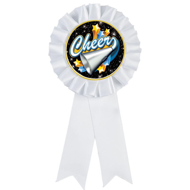 WHITE MYLAR ROSETTES