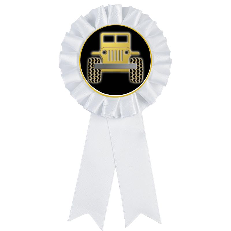 WHITE MYLAR ROSETTES