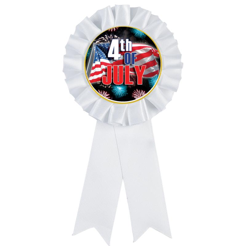 WHITE MYLAR ROSETTES