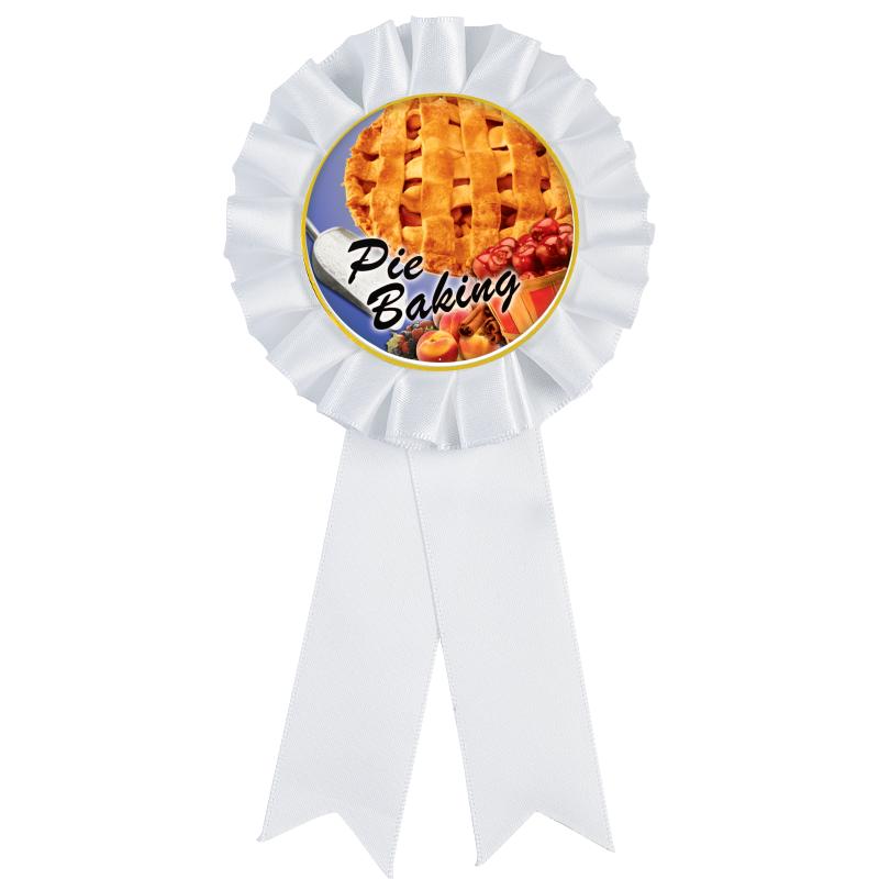 WHITE MYLAR ROSETTES