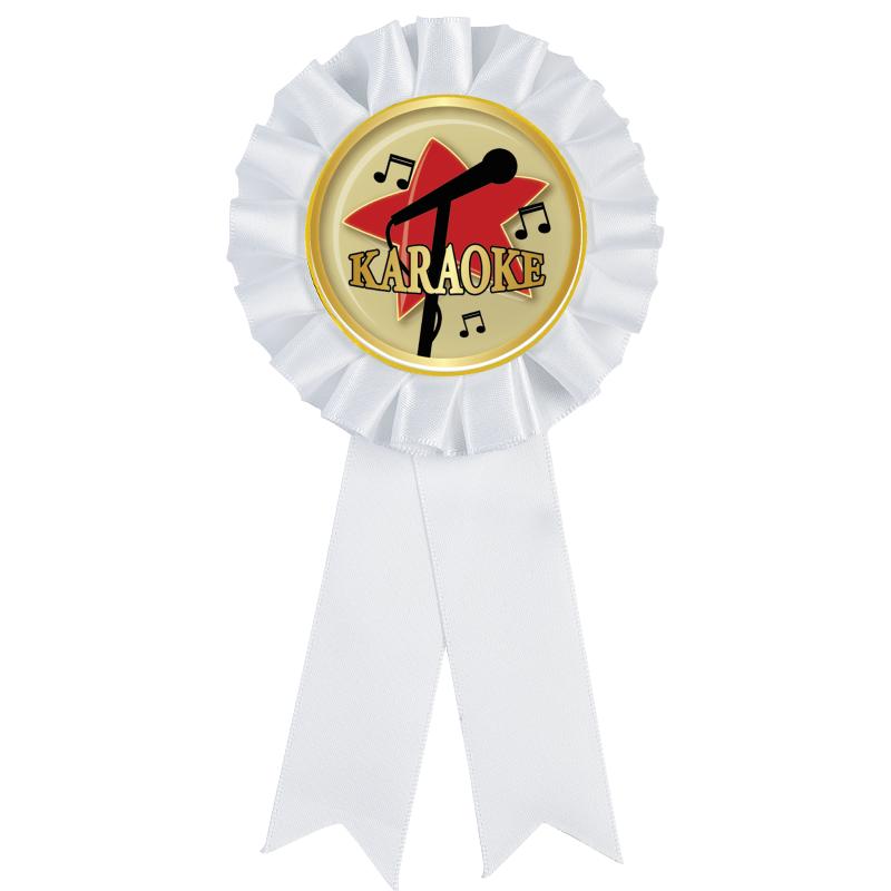 WHITE MYLAR ROSETTES