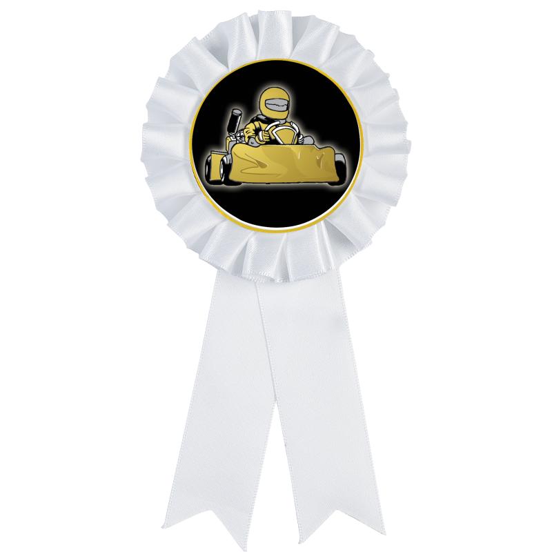 WHITE MYLAR ROSETTES