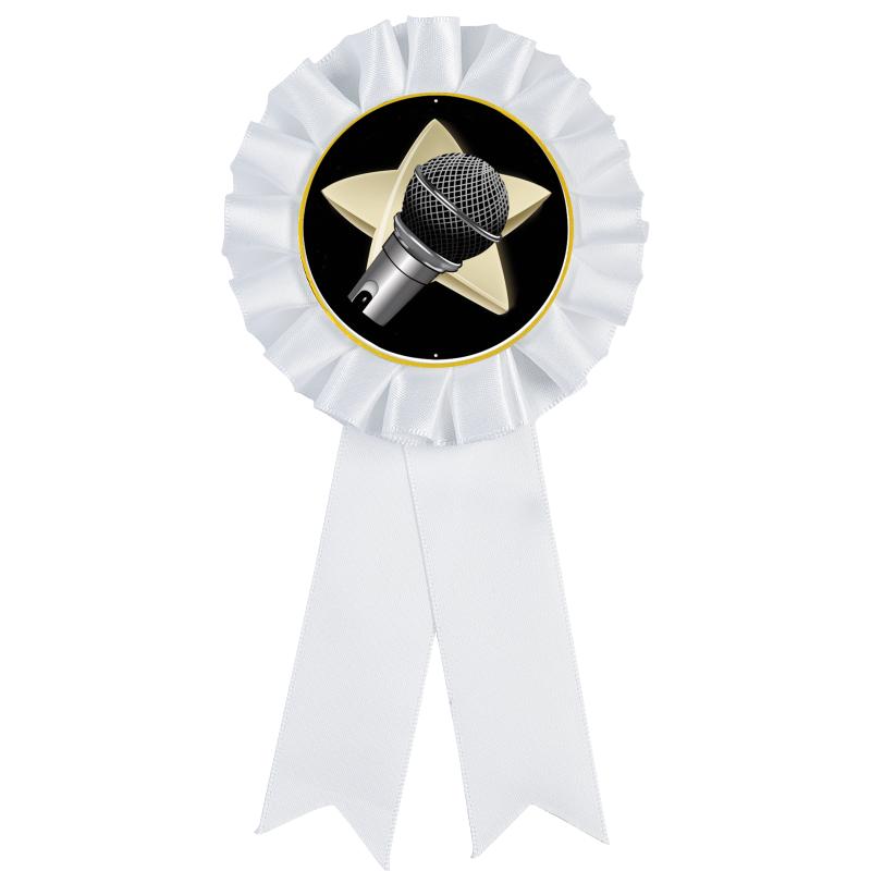 WHITE MYLAR ROSETTES
