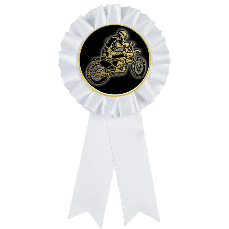 WHITE MYLAR ROSETTES