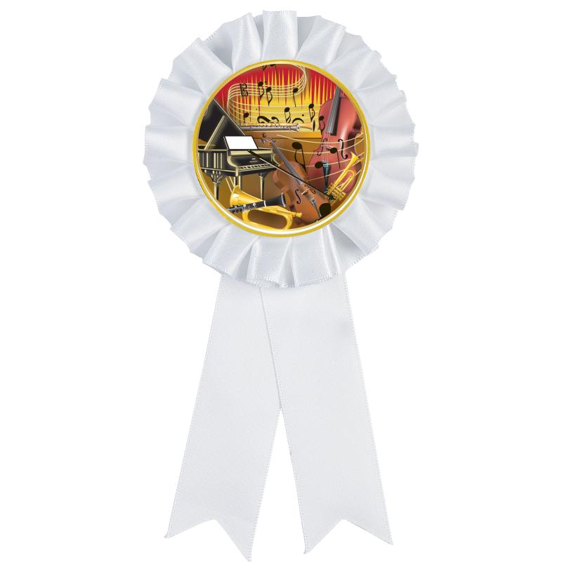 WHITE MYLAR ROSETTES