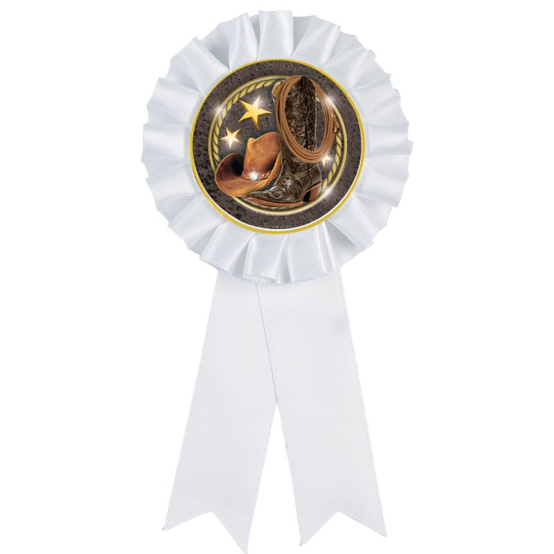 WHITE MYLAR ROSETTES
