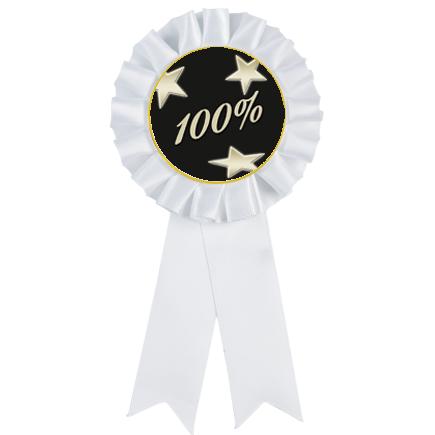 WHITE MYLAR ROSETTES