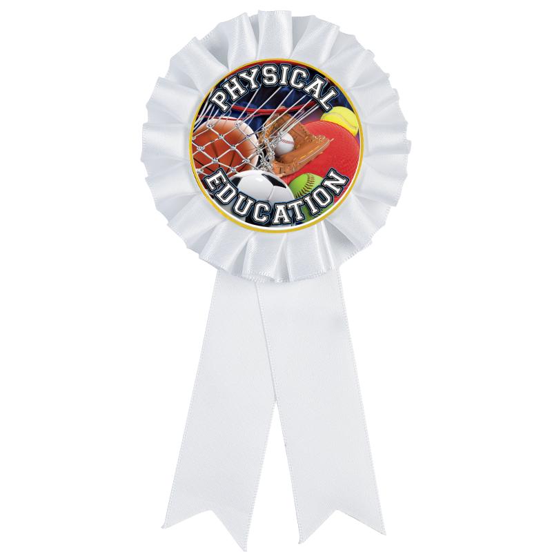 WHITE MYLAR ROSETTES