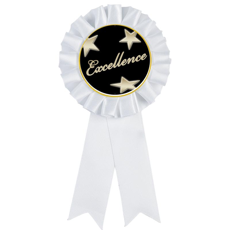 WHITE MYLAR ROSETTES