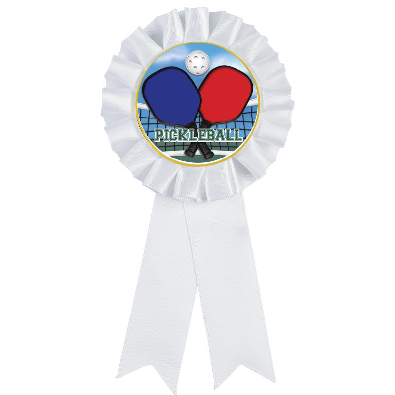 WHITE MYLAR ROSETTES