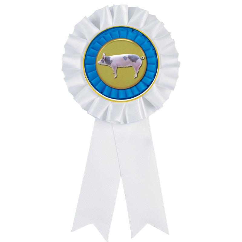 WHITE MYLAR ROSETTES