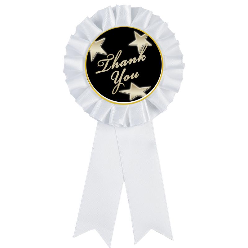WHITE MYLAR ROSETTES