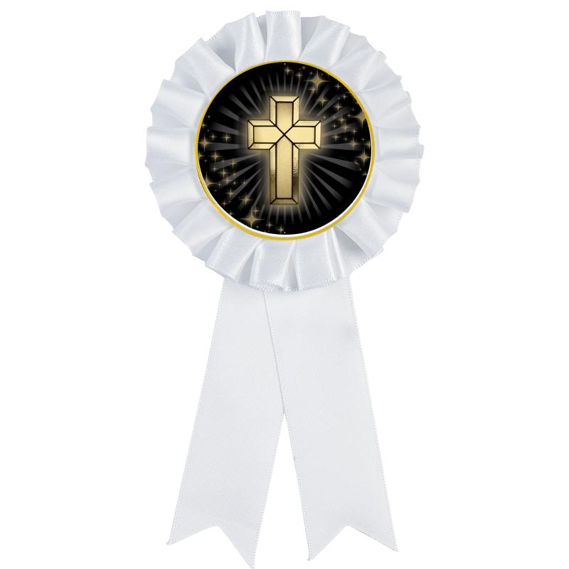 WHITE MYLAR ROSETTES