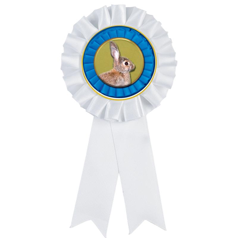 WHITE MYLAR ROSETTES