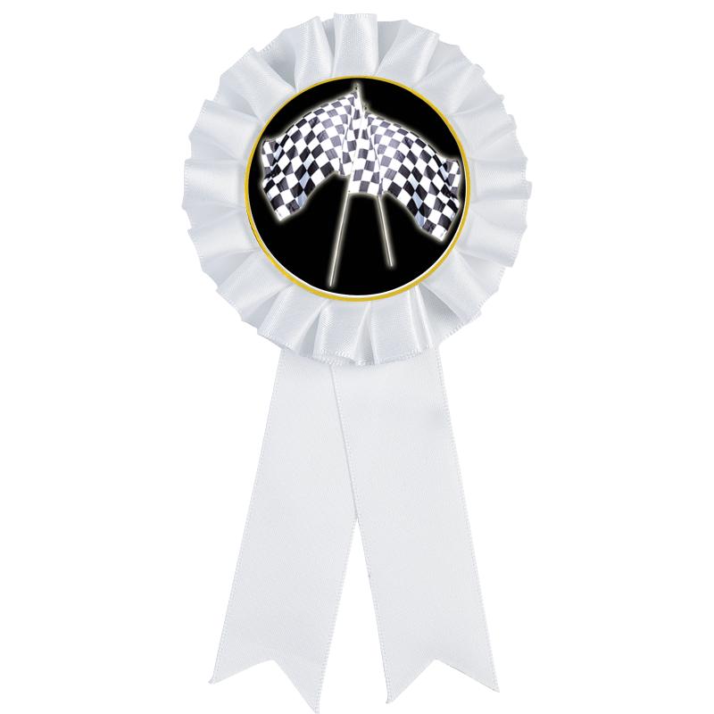 WHITE MYLAR ROSETTES
