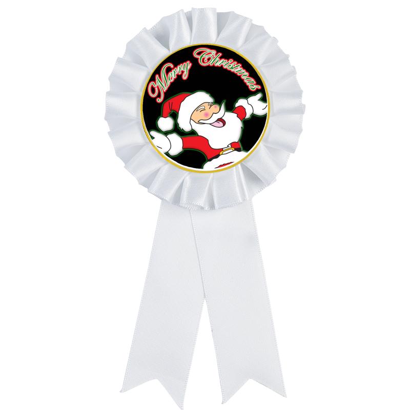 WHITE MYLAR ROSETTES