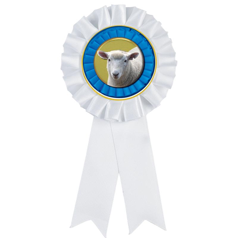 WHITE MYLAR ROSETTES