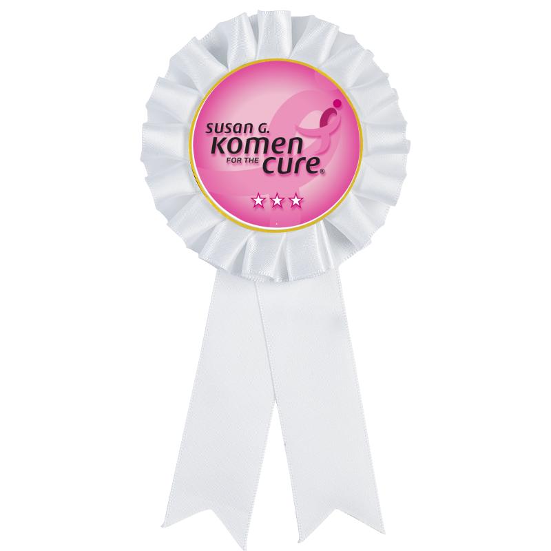 WHITE MYLAR ROSETTES