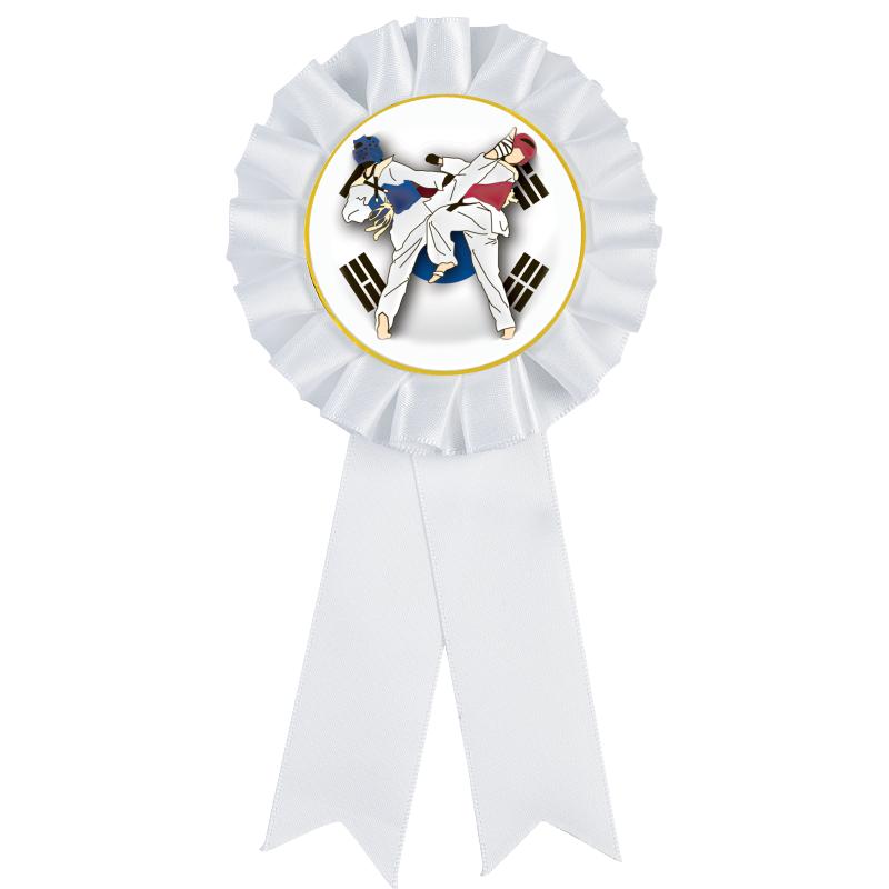 WHITE MYLAR ROSETTES