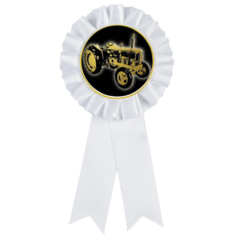 WHITE MYLAR ROSETTES