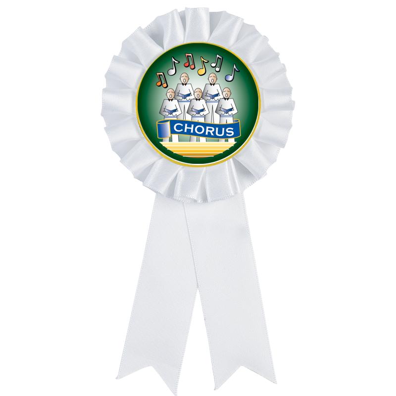 WHITE MYLAR ROSETTES
