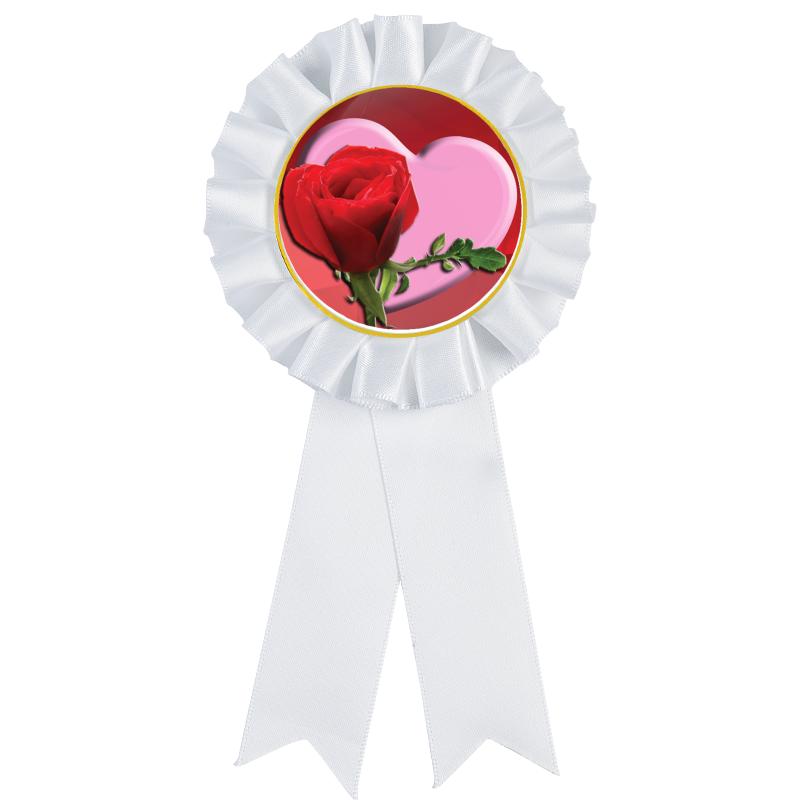 WHITE MYLAR ROSETTES