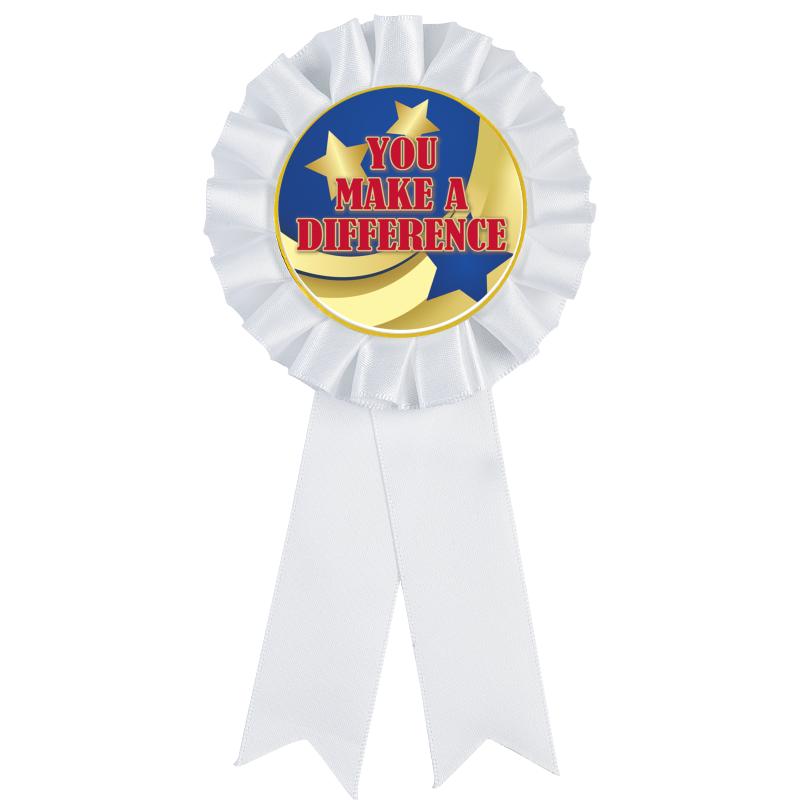 WHITE MYLAR ROSETTES