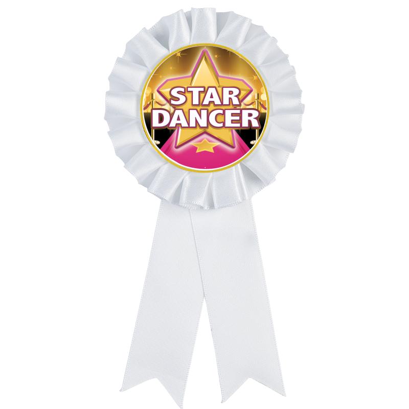 WHITE MYLAR ROSETTES