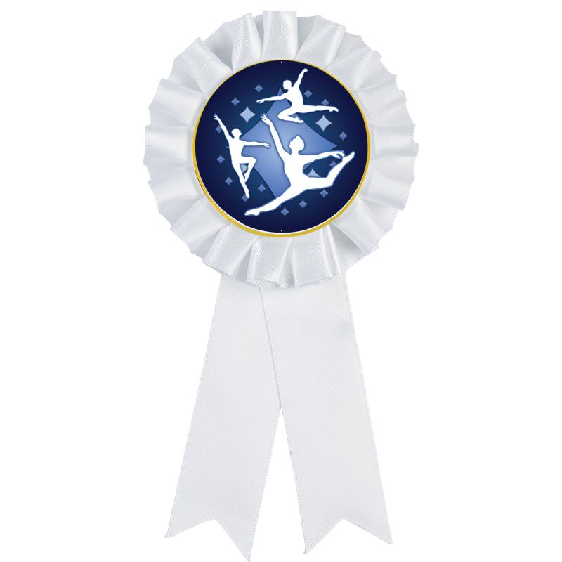 WHITE MYLAR ROSETTES