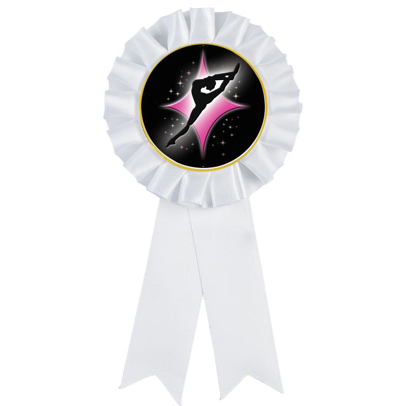 WHITE MYLAR ROSETTES