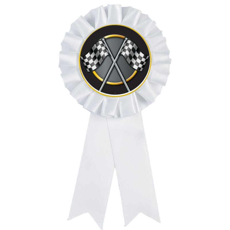 WHITE MYLAR ROSETTES