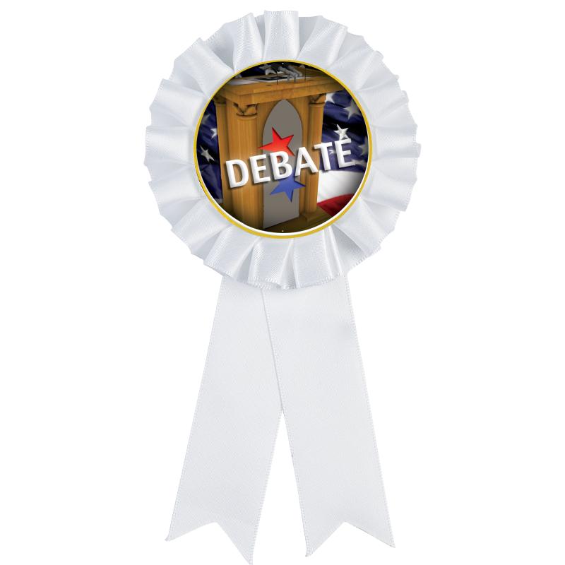 WHITE MYLAR ROSETTES