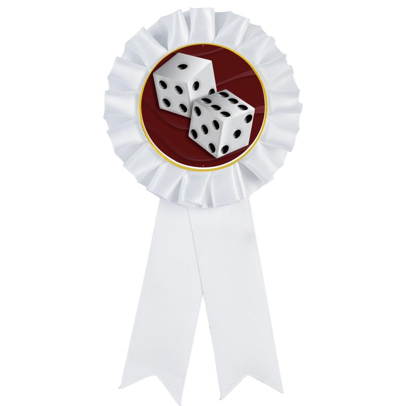 WHITE MYLAR ROSETTES