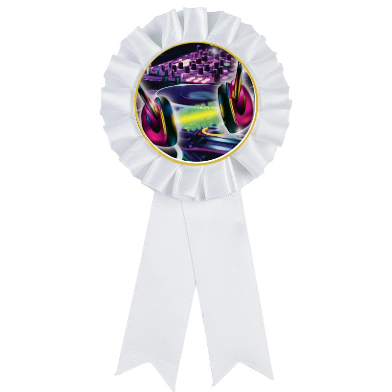 WHITE MYLAR ROSETTES