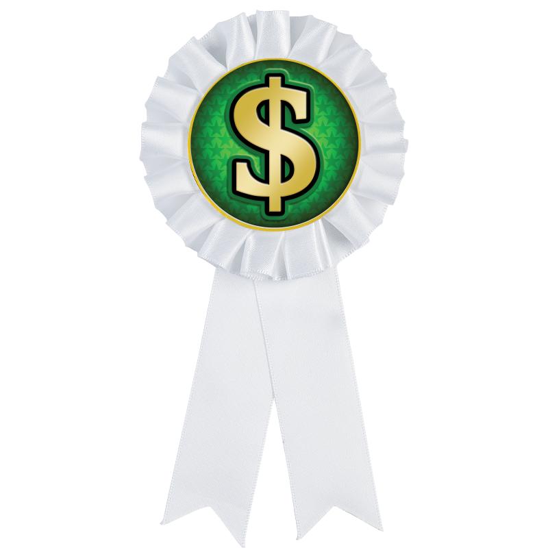 WHITE MYLAR ROSETTES