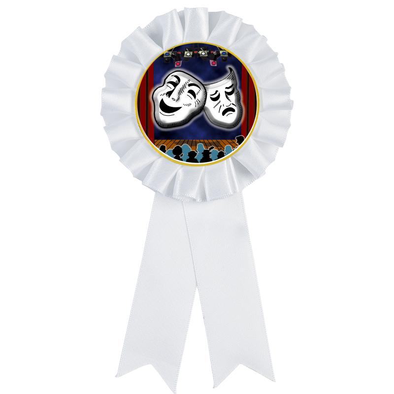 WHITE MYLAR ROSETTES