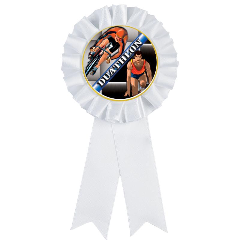 WHITE MYLAR ROSETTES
