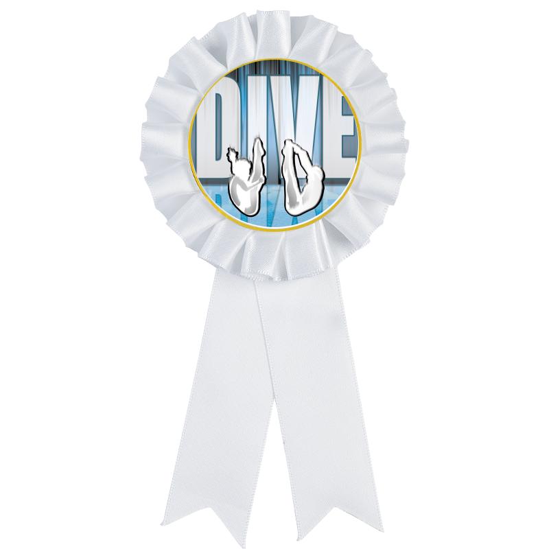 WHITE MYLAR ROSETTES