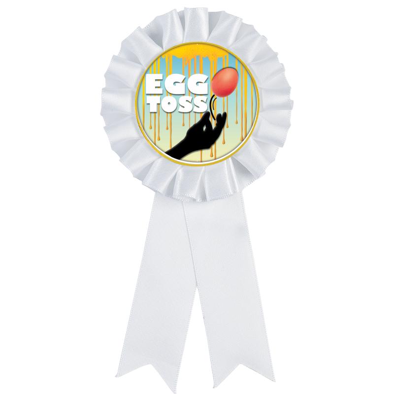 WHITE MYLAR ROSETTES