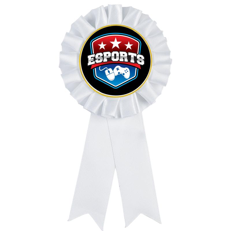 WHITE MYLAR ROSETTES