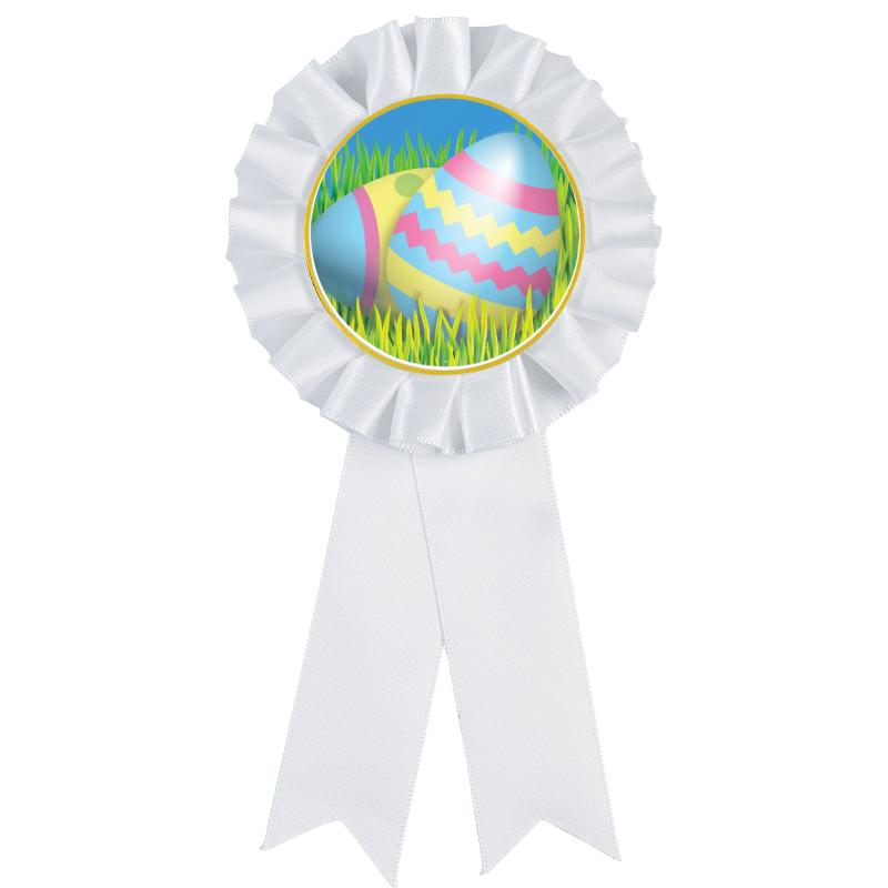 WHITE MYLAR ROSETTES